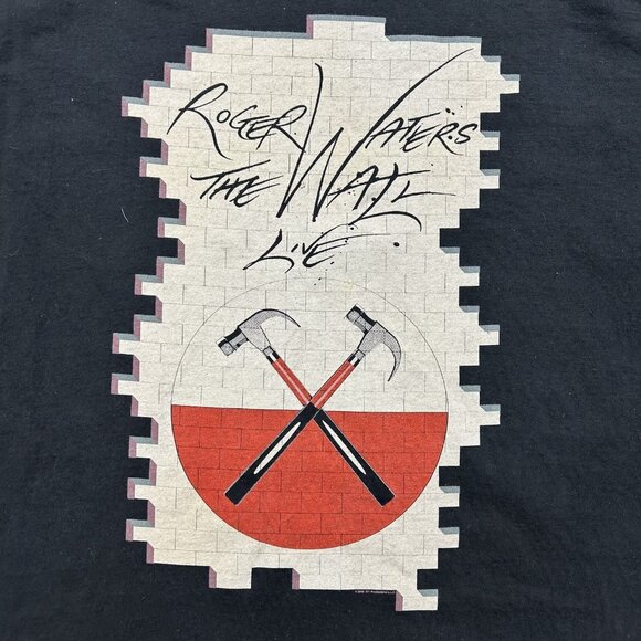 Roger Waters The Wall Live Graphic Tour Tee Mens Large Short Sleeve Pink Floyd - Picture 3 of 16